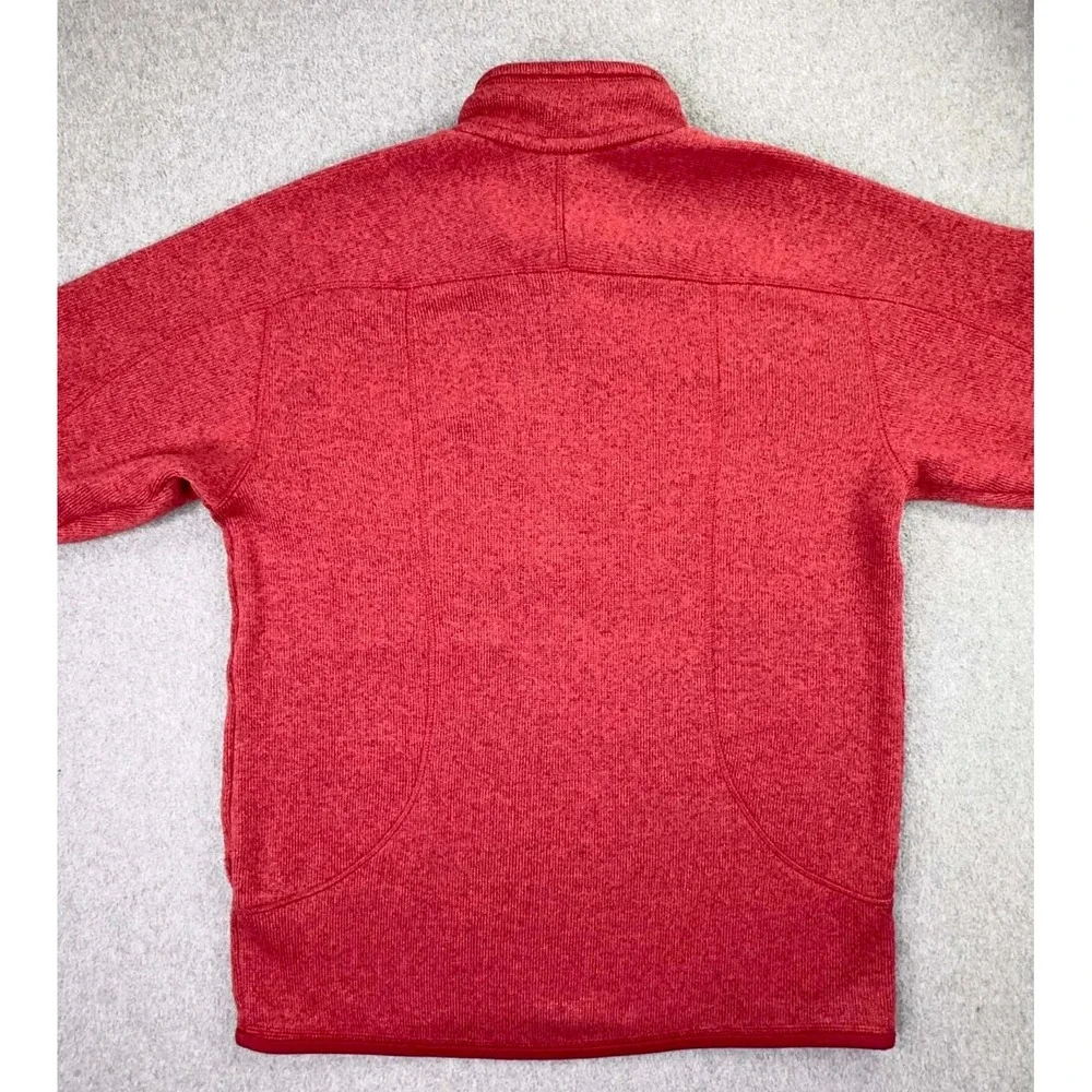 Patagonia Better Sweater Red 1/4 Zip Fleece Jacket Pullover Mens Size Small LOGO